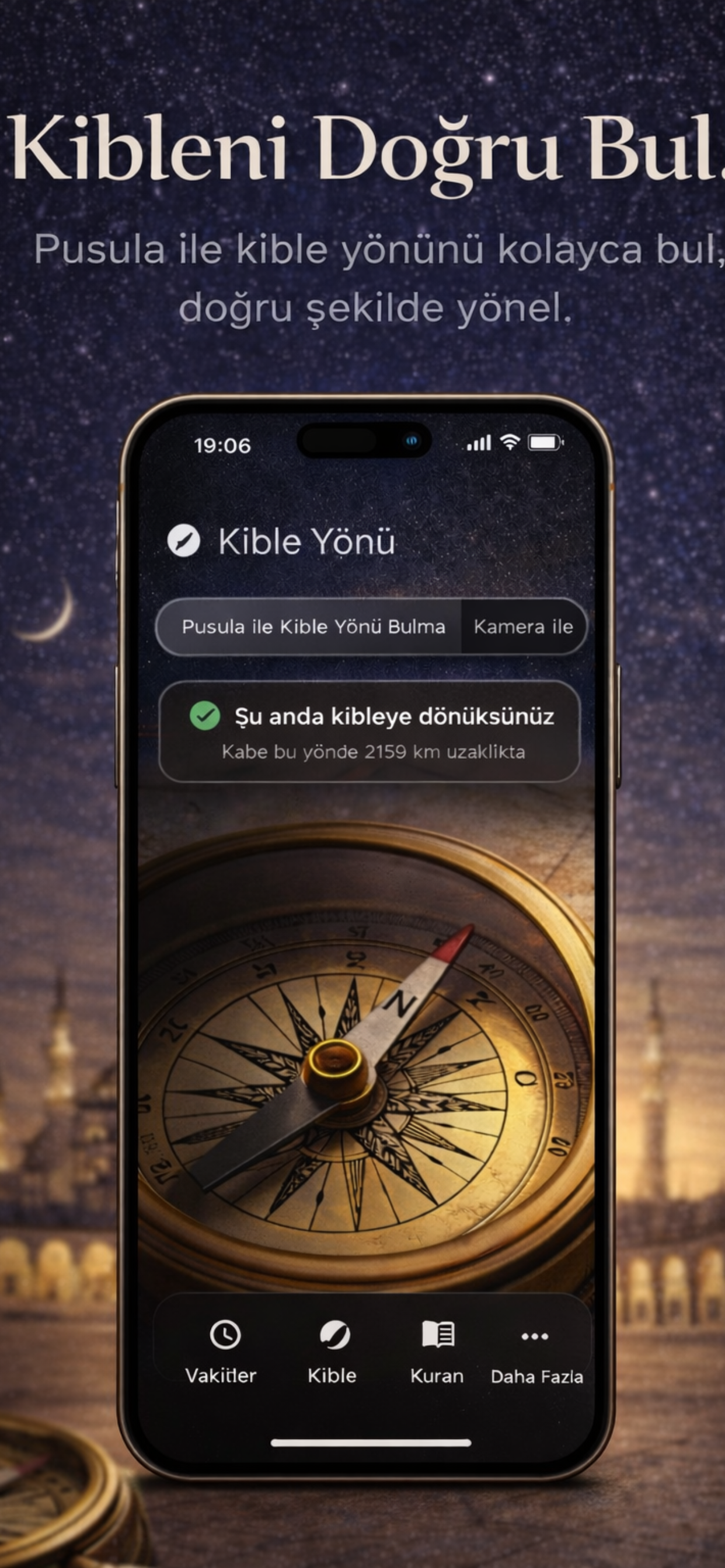 SecdeYolu Kıble Yönü Ekranı - Pusula ile Kıble Bulma